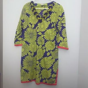 Boden Beach Cover-Up Green and Blue Tunic